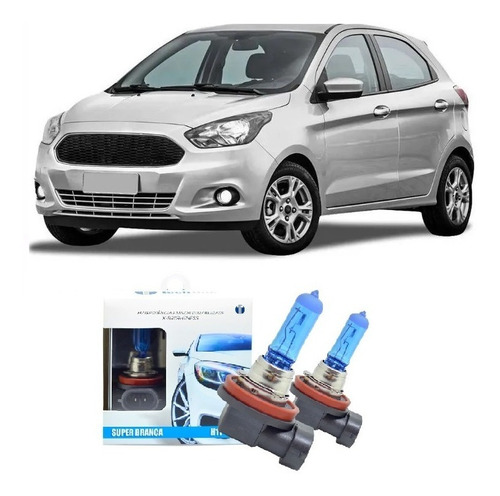 Kit De Lâmpadas Super Branca Milha Do Ford Ka 2014 A 2021