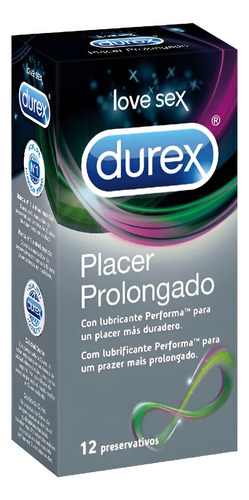 Durex Placer Prolongado Pack De 12 Condones Preservativos