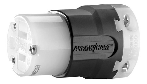 Imagen 2 de 5 de Conector De Entrada Recta Arrow Hart 15a 2p Negro