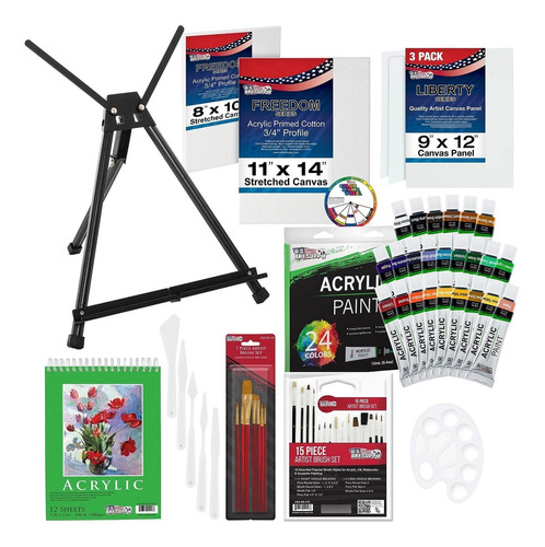 U.s Art Supply - Juego De Pintura Acrílica Deluxe De 60 Piez