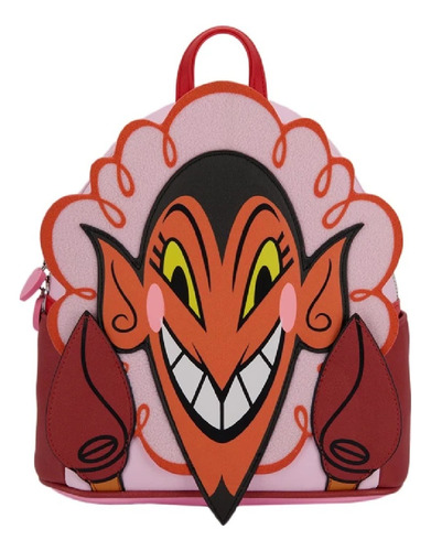 Bolso Backpack Demonio Villano El Chicas Supero Poderosas Rojo Liso Níquel Rojo