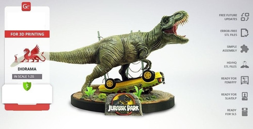 Jurassic Park 25th Archivos Stl Para Impresión 3d