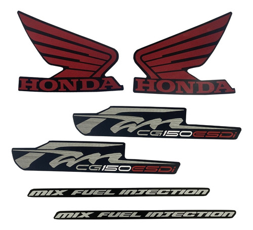 Faixa Adesiva Moto Honda Cg 150 Fan 150 Esi 2012 Preta