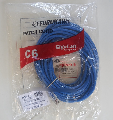 Patch Cord Cat6 Gigalan Azul 10.0m Furukawa 35123612