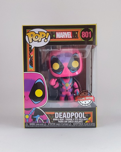 Funko Pop! Deadpool Black Light Marvel 801 