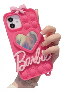 Funda Barbie Para iPhone Corazón Espejo Radio Bota Pop It