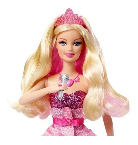 Barbie a Princesa Pop Star ( Canta 2 Músicas ), Brinquedo Barbie Usado  91362588