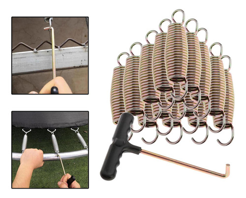 Resortes De Trampolín Con Herramienta De Primavera De 9 Cm.