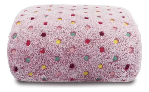 Manta Flannel Colori Casal 1,80x2,10 - Appel - Poá Rosa