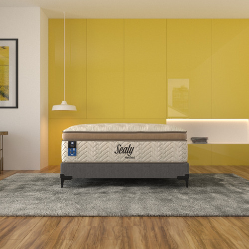 Colchón Queen Size Sealy Hetf-i Poliesferas High Performance - Firme - 37 Cm De Altura