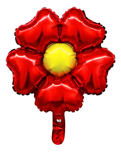 Globo Metalizado Flor Encantadora 36cm - Déjate Deslumbrar Color Roja
