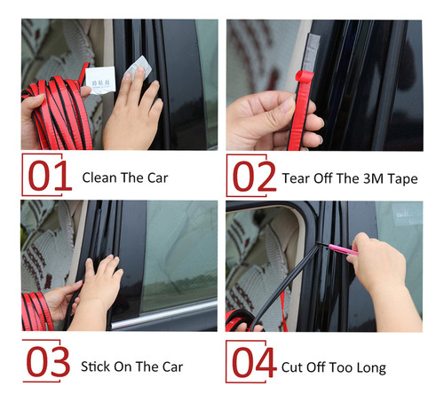 Tiras De Vedação De Carro Selo De Porta À Prova De Poeira De