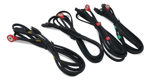 Cables De Repuesto Compatibles Con Compex, Paquete De 4, Con