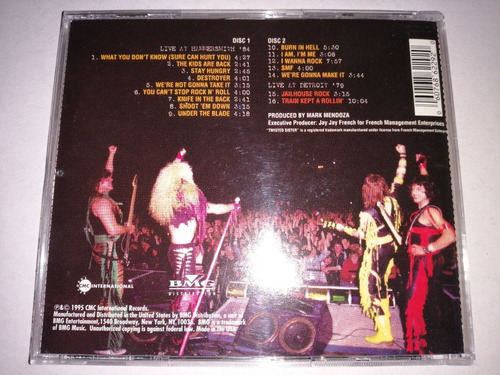 Twisted Sister - Live At Hammersmith Cd Usa Ed 1995 Mdisk (Usado)
