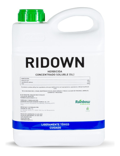Ridown Glifosato Herbicida De Uso Agricola X 4 Litro   