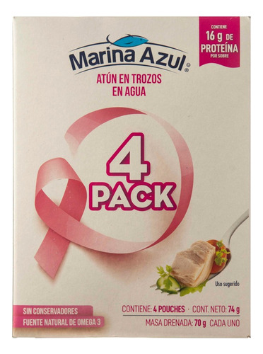 2 Pzs Marina Azul Atun En Agua 296gr