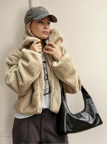 Campera/saco/chaqueta/tapado De Piel Sintética Para Mujer