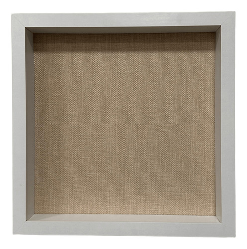 Portarretratos Marco 5cm Profundidad 20x20cm Madera Acrilico Color Blanco Shadow