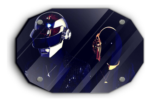 Cuadro De Vidrio Templado Geométrico Daft Punk 2 60x90cm