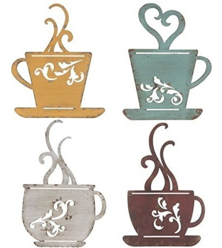 Coleccion Metal Coffee Cup Pared Cocina Restaurante Coffee