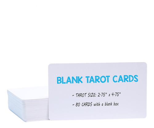 Baraja De Tarot En Blanco, 80 Cartas, 7x12 Cm, Crea Tus Prop