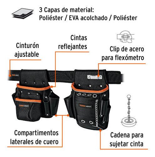 Porta Herramientas Poliéster 16 Compartimentos Truper 101801