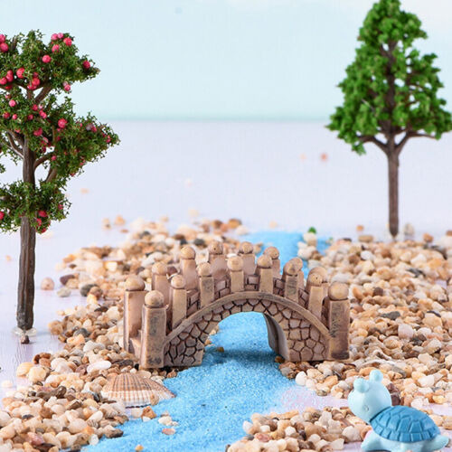 Mini Stone Bridge Resin Micro Landscape Statue Decoratio Nna