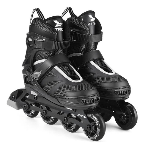 Patins Inline Regulavel Tam 37-40g Pt/am