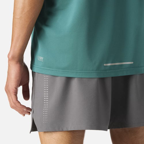 Polera Manga Corta Running Hombre Tempo Advanced Petroleo