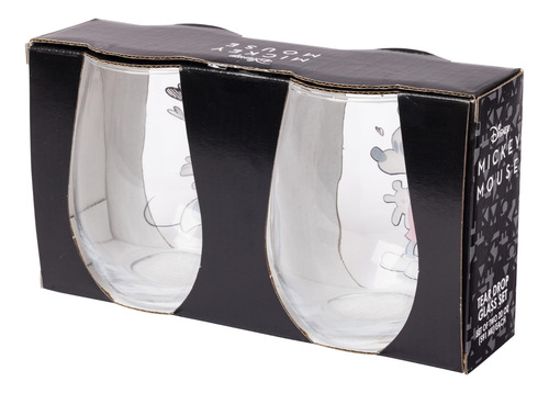Juego De 2 Vasos Sin Tallo Disney Mickey Y Minnie 590 Ml