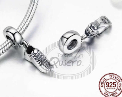 Charm 100% Plata Ley S925 Dije Tenis Correr To Run Deporte Plata 925