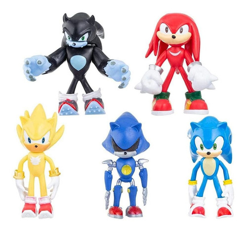 Set 5 Figuras De Sonic The Hedgehog 10 Cm Sega Sonic Boom Nu
