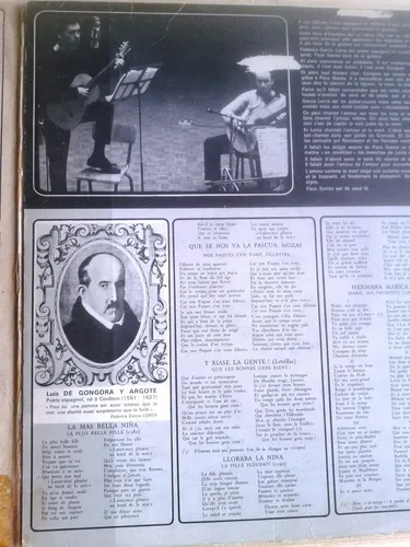 Paco Ibáñez Poemas García Lorca Góngora Moshé-naïm Vinilo Lp (Usado)