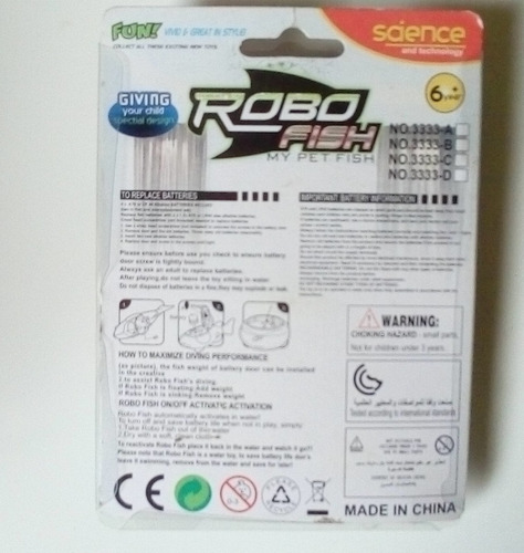 Imagen 5 de 7 de Pez Plastico Payaso Y Accesorios Con Luz Y Sonido Al Nadar