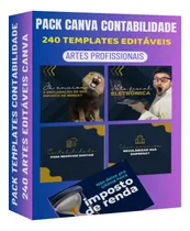 Comprar Pack Canva Contabilidade Mídias Sociais 240 Artes Editáveis