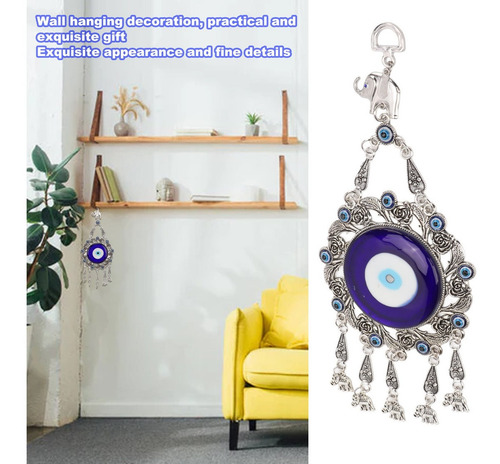 Imagen 7 de 10 de Adorno De Pared Turco De La Suerte Colgante De Ojo Azul CoLG