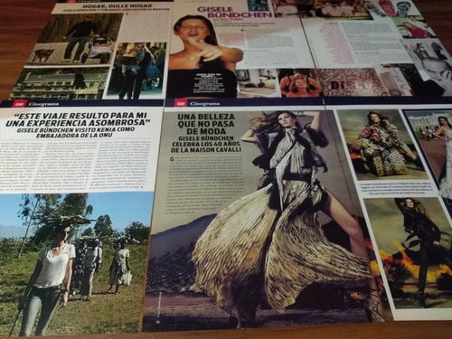 (as003) Gisele Bundchen * Recortes Revistas Clippings (Usado)