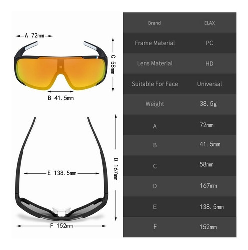 Imagen 8 de 8 de Gafas Ciclismo Filtro Uv400 Deportivas Fotocromáticas Pro