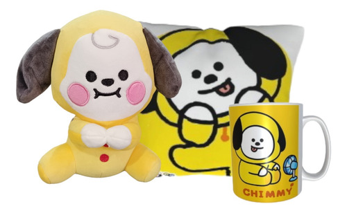 Chimmy Bt21 K-pop Bts Peluche+ Taza + Mini Cojin 