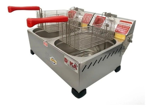 Imagem 3 de 4 de Fritadeira Elétrica Industrial Cuba Aço Inox 12 Litros 220v