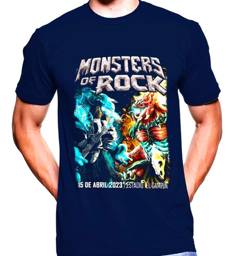 Camiseta Premium Rock Estampada Monsters Of Rock Vs