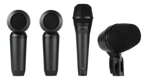 Juego De Microfonos Para Estudio 4 Pzs Pgastudiokit4 Shure Color Negro