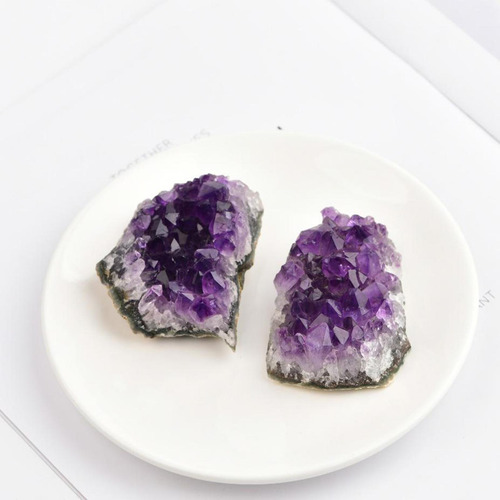 3 Amatista Natural Geoda Druzy Cristal Grupo Espécimen