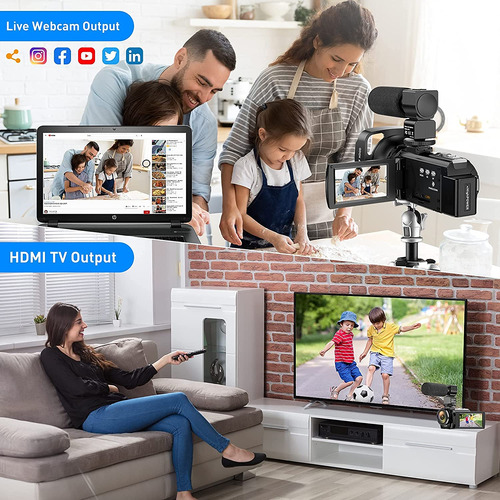 Videocámara 4k Uhd 48mp Wifi Ir Visión Cámara