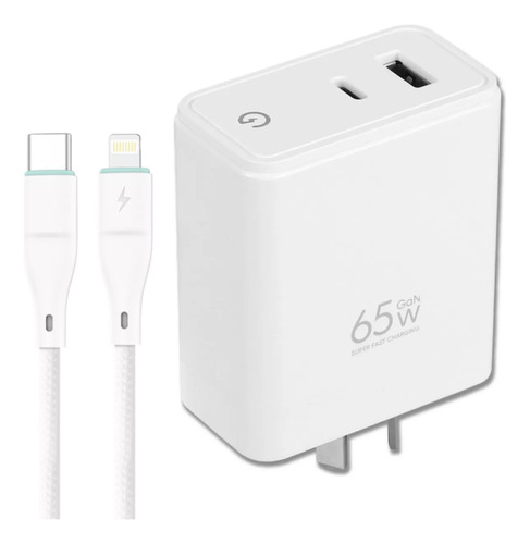 Cargador De Pared 65w + Cable Para iPhone 6s Plus