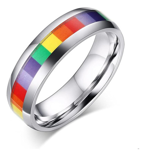 Anillos Chu, Cuadrados, Arcoíris, Del Orgullo Lgbt, De 6 Mm