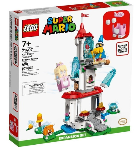 Lego Super Mario Expansao Traje Peach Gata E Torre Gelada Quantidade de peças 494