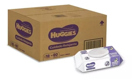 Caja Toallas Humedas Huggies con aroma relajante 80T/18P