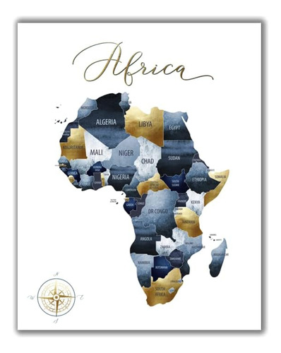 Shophaven African Decor, Africa Map Wall Art, Africa Contine