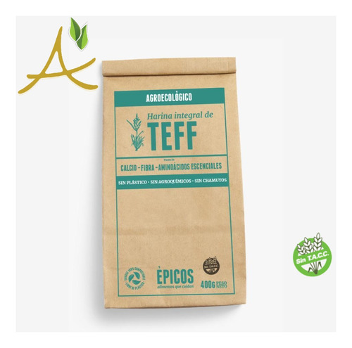 Harina De Teff Integral X 400g - Epicos - Sin Tacc